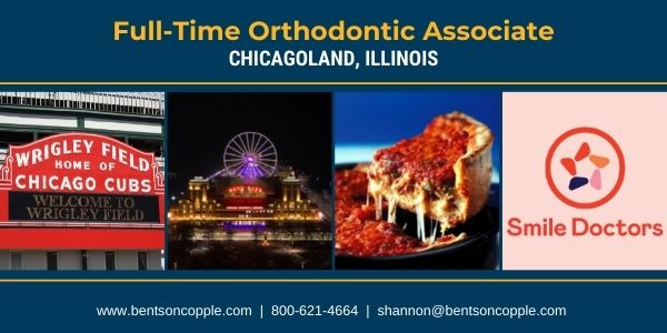 Smile Doctors is seeking a full-time orthodontist to join their team in Batavia/Geneva, Illinois. Join an amazing team of colleagues dedicated to changing lives in an enjoyable and rewarding work environment.